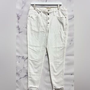 Madewell White Button-Fly High Rise Jeans